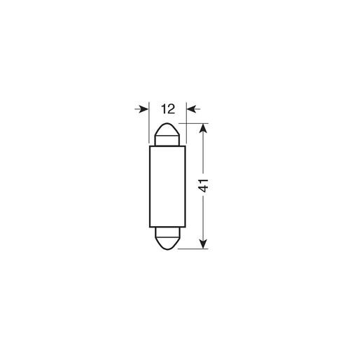 Εικόνα 4 από 5 — ΛΑΜΠΑΚΙ ΠΛΑΦΟΝΙΕΡΑΣ 9-32V 12x41mm 120lm ΛΕΥΚΟ MEGA-LED12 (ΔΙΠΛΗΣ ΠΟΛΙΚΟΤΗΤΑΣ) BLISTER 1ΤΕΜ.