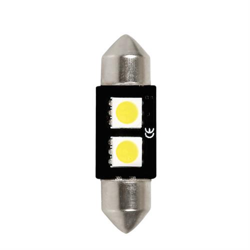 Εικόνα 1 από 3 — ΛΑΜΠΑΚΙ ΠΛΑΦΟΝΙΕΡΑΣ C5W 12V 10x36mm HYPER-LED6 ΛΕΥΚΟ 2SMDx3chips (ΔΙΠΛΗΣ ΠΟΛΙΚΟΤΗΤΑΣ- CAN-BUS) 1ΤΕΜ.