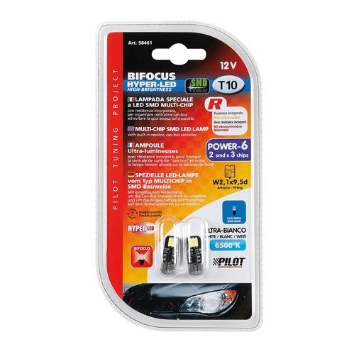 Εικόνα 4 από 4 — T10 W5W 12V W2,1×9,5d 28lm HYPER-LED6 ΛΕΥΚΟ ΔΙΑΘΛΑΣΗΣ 2SMDx3chips (ΔΙΠΛΟΕΣΤΙΑΚΟ- CAN-BUS) 2 ΤΕΜ.