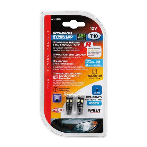 Εικόνα 2 από 2 — T10 W5W 12V W2,1×9,5d 100lm HYPER-LED24 6.500K ΛΕΥΚΟ 8SMDx3chips (ΚΑΡΦΩΤΟ – CAN-BUS) 2ΤΕΜ.