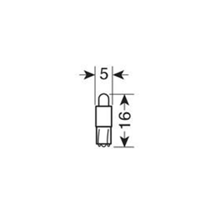 Εικόνα 2 από 4 — T3 12V W2Χ4,6d 1 LED COCKPIT ΛΕΥΚΟ (ΚΑΡΦΩΤΟ ΑΚΑΛΥΚΟ ΓΙΑ ΟΡΓΑΝΑ ΤΑΜΠΛΟ) BLISTER – 5 ΤΕΜ.