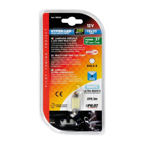 Εικόνα 4 από 4 — ΛΑΜΠΑΚΙ ΠΛΑΦΟΝΙΕΡΑΣ 12V 15x35mm 270lm HYPER-LED27 ΛΕΥΚΟ (ΔΙΠΛΗΣ ΠΟΛΙΚΟΤΗΤΑΣ) 1ΤΕΜ.