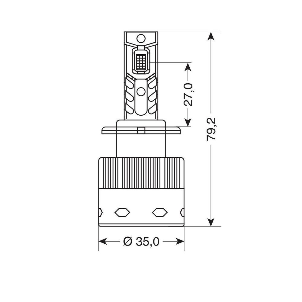Εικόνα 2 από 3 — D4S/D4R 12/24V 35W 6.000K 8000lm LED SEOUL CSP-3570chips CAN BUS PLUG & PLAY LAMPA – 2ΤΕΜ.