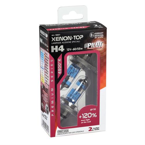 Εικόνα 4 από 4 — H4 12V 60/55W P43t XENON TOP 4.800K +120% φως  2τεμ.