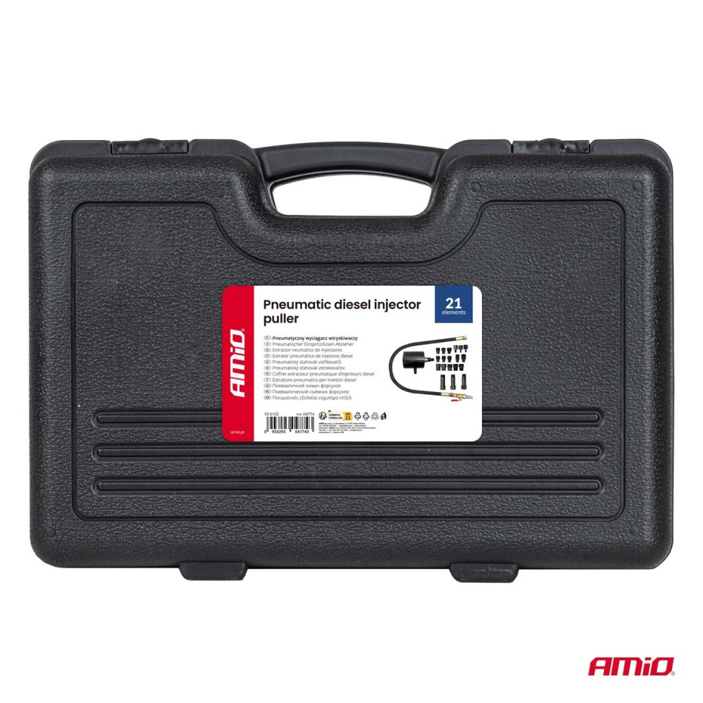 Εικόνα 6 από 6 — Amio – Πνευματικός Εξολκέας Μπεκ Diesel Heavy Duty σε Βαλιτσάκι για Αφαίρεση με Υψηλή Δύναμη & Ασφαλή Χρήση – Σετ 21 Τεμ. (04774/AM)