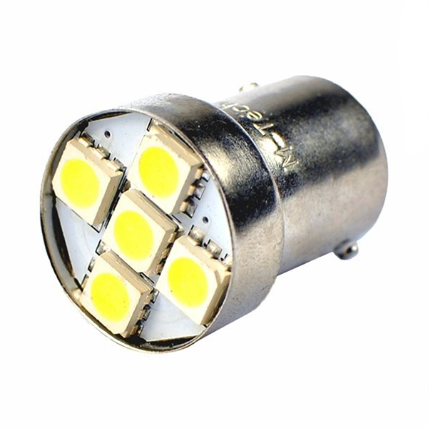 Εικόνα 1 από 4 — Λάμπα Ba15s (R10W /P21W) 5xSMD 5050 12V Λευκή 2τεμ