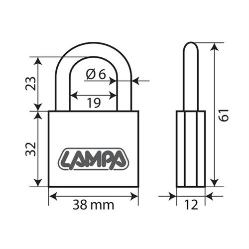 Εικόνα 2 από 3 — ΛΟΥΚΕΤΟ 40mm STANDARD ΜΕ 3 ΚΛΕΙΔΙΑ