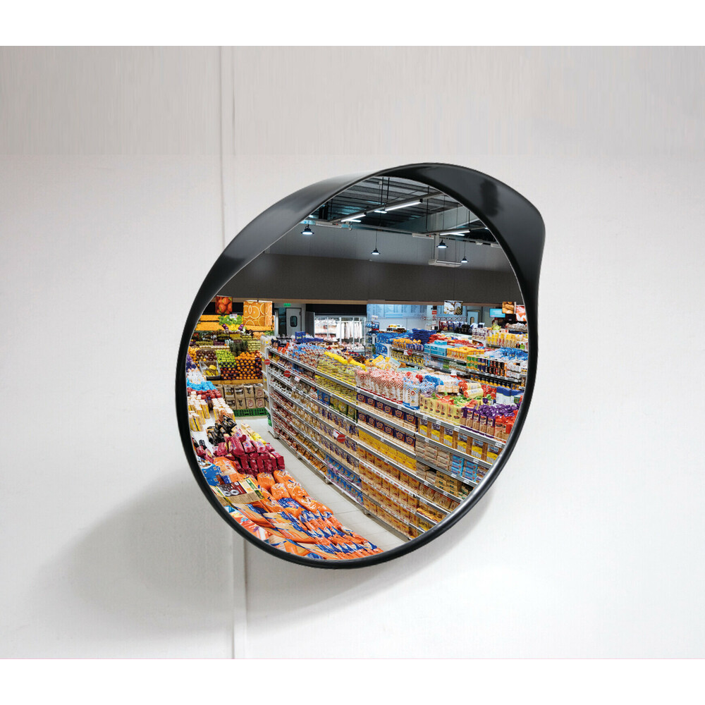 Εικόνα 2 από 6 — ΚΑΘΡΕΠΤΗΣ ΑΣΦΑΛΕΙΑΣ/ΚΥΚΛΟΦΟΡΙΑΣ ΚΥΡΤΟΣ ΜΑΥΡΟΣ ΒΙΔΩΤΟΣ ΕΞΩΤΕΡΙΚΟΥ ΧΩΡΟΥ 30cm TRAFFIC MIRRORS 1ΤΕΜ