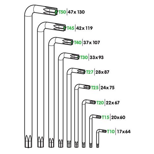 Εικόνα 3 από 3 — TORX ΚΛΕΙΔΙΑ 9 ΤΕΜΑΧΙΩΝ (T10/15/20/25/27/30/40/45/50)  ΧΡΩΜΙΟ-ΒΑΝΑΔΙΟ (CRV)