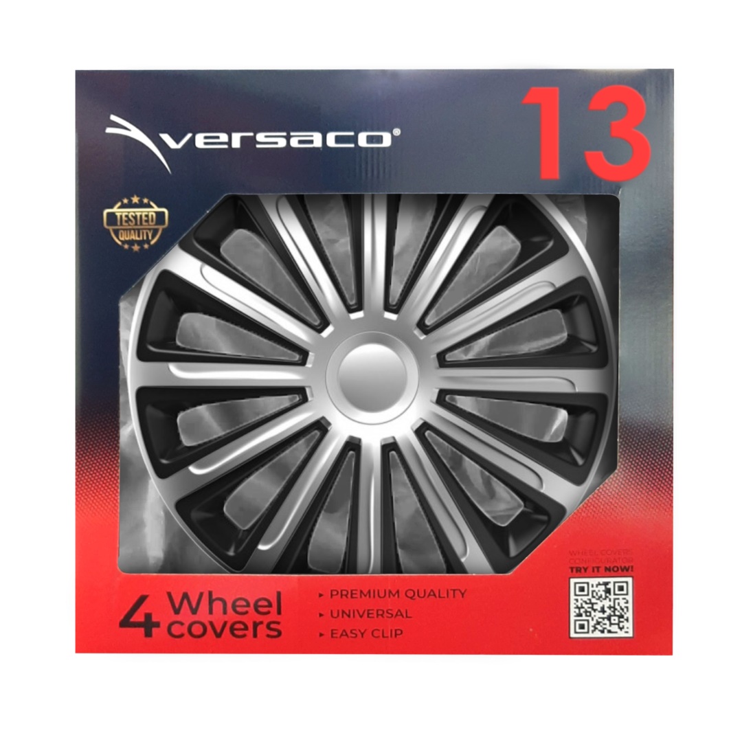 Εικόνα 2 από 2 — Amio – ΤΑΣΙΑ 13″ HUBCAP TREND SILVER BLACK – ΣΕΤ 4ΤΕΜ ΣΕ ΚΟΥΤΙ – 4 ΤΕΜ. (6827/AM)