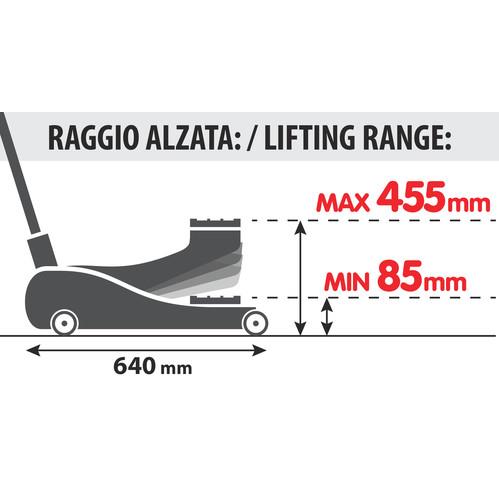 Εικόνα 5 από 10 — ΓΡΥΛΟΣ ΥΔΡΑΥΛΙΚΟΣ ΜΕ ΡΟΔΕΣ 2.500KG 85min-455max 360ΜΟΙΡΩΝ LOW PROFILE