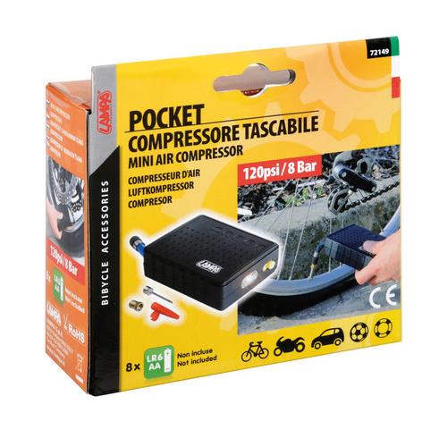 Εικόνα 5 από 8 — ΚΟΜΠΡΕΣΕΡ ΑΕΡΑ ΠΟΔΗΛΑΤΟΥ/ΜΟΤΟ POCKET ΜΕ LED