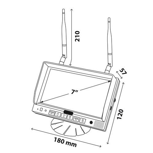 Εικόνα 7 από 7 — ΟΘΟΝΗ M4 180x120x57mm ΑΣΥΡΜΑΤΗ 7 ΙΝΤΣΕΣ 10-32V ΓΙΑ 4 ΚΑΜΕΡΕΣ ΚΑΙ 4 AUDIO