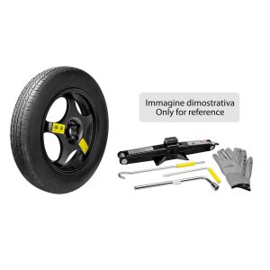 ΡΕΖΕΡΒΑ ΣΙΔΕΡΕΝΙΑ 155/80-19 ΚΑΡΕ 5x112 ΚΕΝΤΡΟ 66,6mm NO STOP ΚΙΤ ΜΕ ΓΡΥΛΟ+ΜΠΟΥΛΟΝΟΚΛΕΙΔΟ+ΤΣΑΝΤΑ