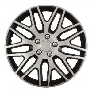 Amio - ΤΑΣΙΑ 15" DAKAR NC ΑΣΗΜΙ/ΜΑΥΡΟ - ΣΕΤ 4ΤΕΜ ΣΕ KOYTI (8507/AM)