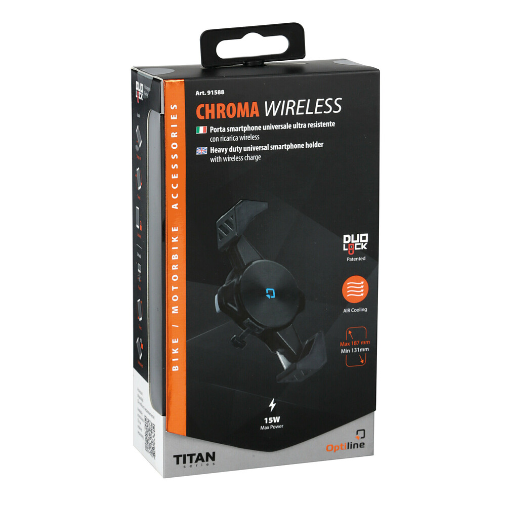 Εικόνα 17 από 18 — Αερόψυκτη Θήκη Κινητού Chroma Wireless της σειράς Titan Optiline Universal Εφαρμογής για κινητά με διαγώνιο μήκος από 131 mm έως 187 mm, 4 σετ αποστάτες και δυνατότητα ασύρματης φόρτισης Max Power 15W, συμβατή με Βάσεις Στήριξης Κινητού Optiline για Μηχαν