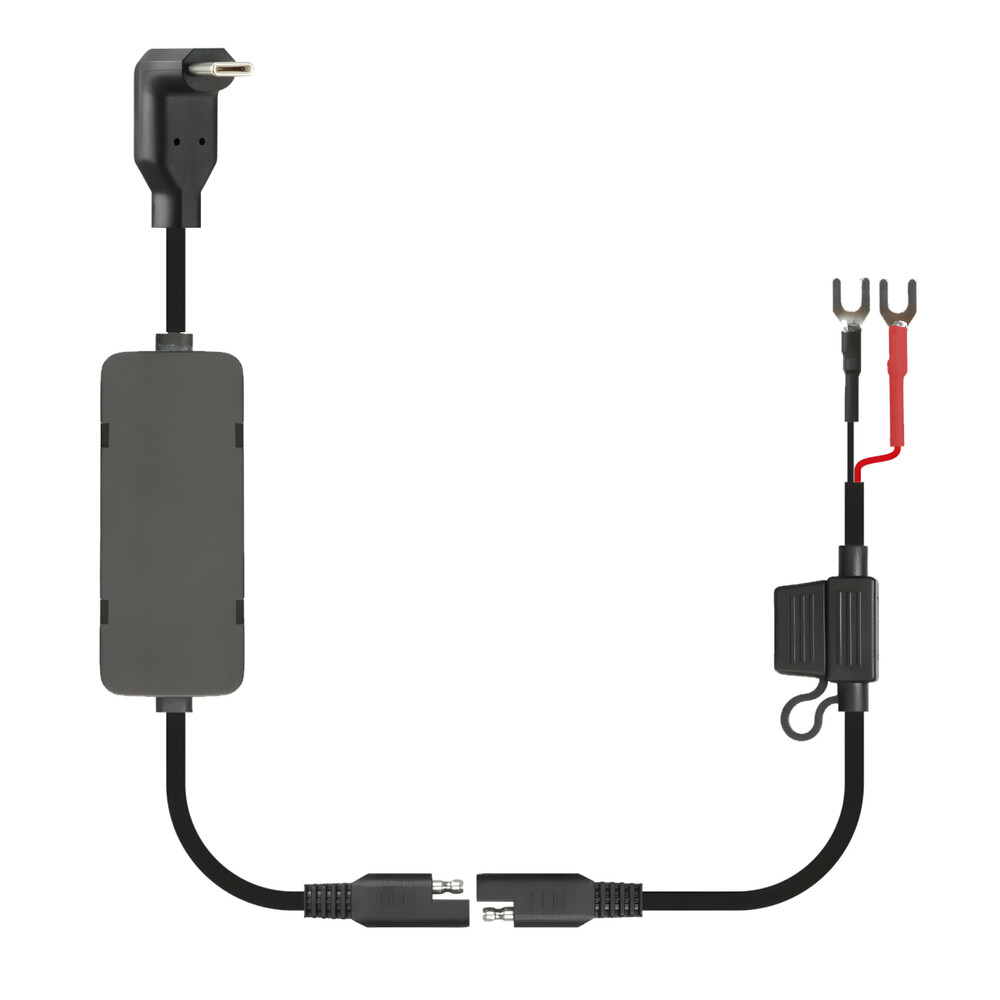 Εικόνα 2 από 7 — Καλώδιο Φόρτισης Κινητού Power C 90° 12/24V 30W της σειράς Optiline με USB Type C Power Delivery, Καλώδιο 180 cm, Βύσμα SAE και Ακροδέκτες, Ασφάλεια, Αδιαβροχοποίηση IPX6, συμβατό με Βάσεις Στήριξης, Θήκες ή Αντάπτορες Κινητού Optiline