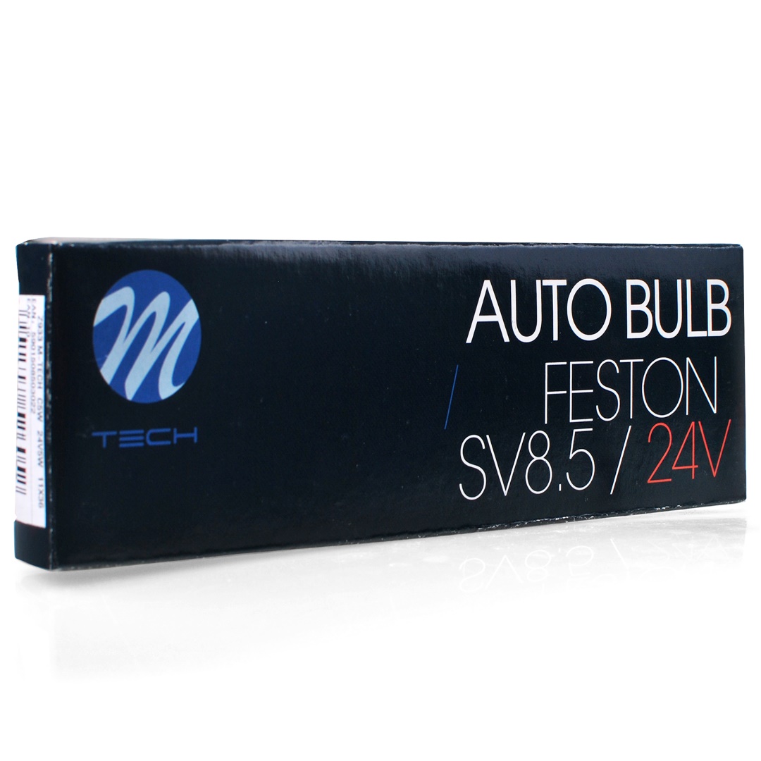 Εικόνα 2 από 2 — ΛΑΜΠΑΚΙΑ ΠΛΑΦΟΝΙΕΡΑΣ 5W 24V SV8,5 36mm STANDARD ΑΛΟΓΟΝΟΥ 10ΤΕΜ.. M-TECH