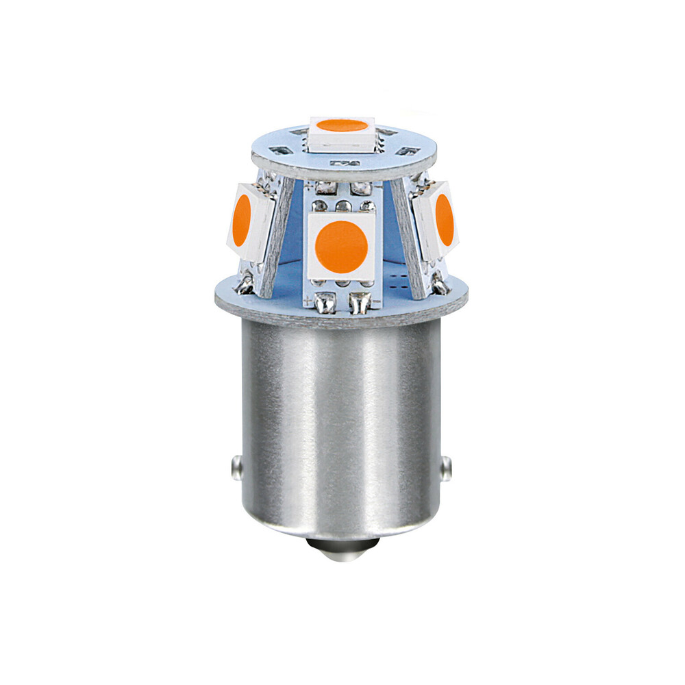 Εικόνα 1 από 3 — R5W BA15s 24/28V 6SMDX1CHIP LED 20lm ΠΟΡΤΟΚΑΛΙ ΚΟΥΤΙ LAMPA – 20 ΤΕΜ.