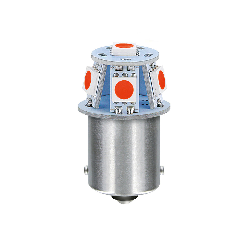 Εικόνα 1 από 3 — R5W BA15s 24/28V 6SMDX1CHIP LED 35lm ΚΟΚΚΙΝΟ ΚΟΥΤΙ LAMPA – 20 ΤΕΜ.