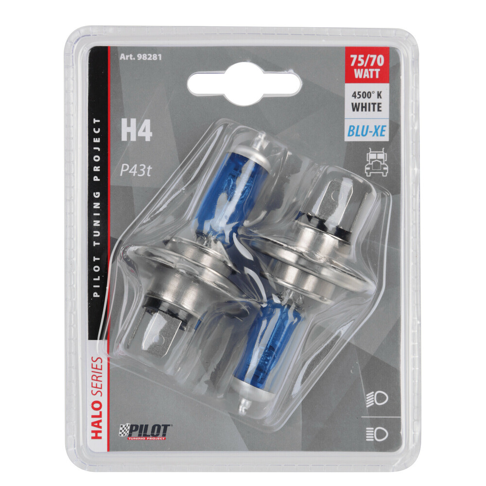 Εικόνα 1 από 2 — ΛΑΜΠΑ H4 24V/70-75W Blue-Xenon (P43t) 4500K