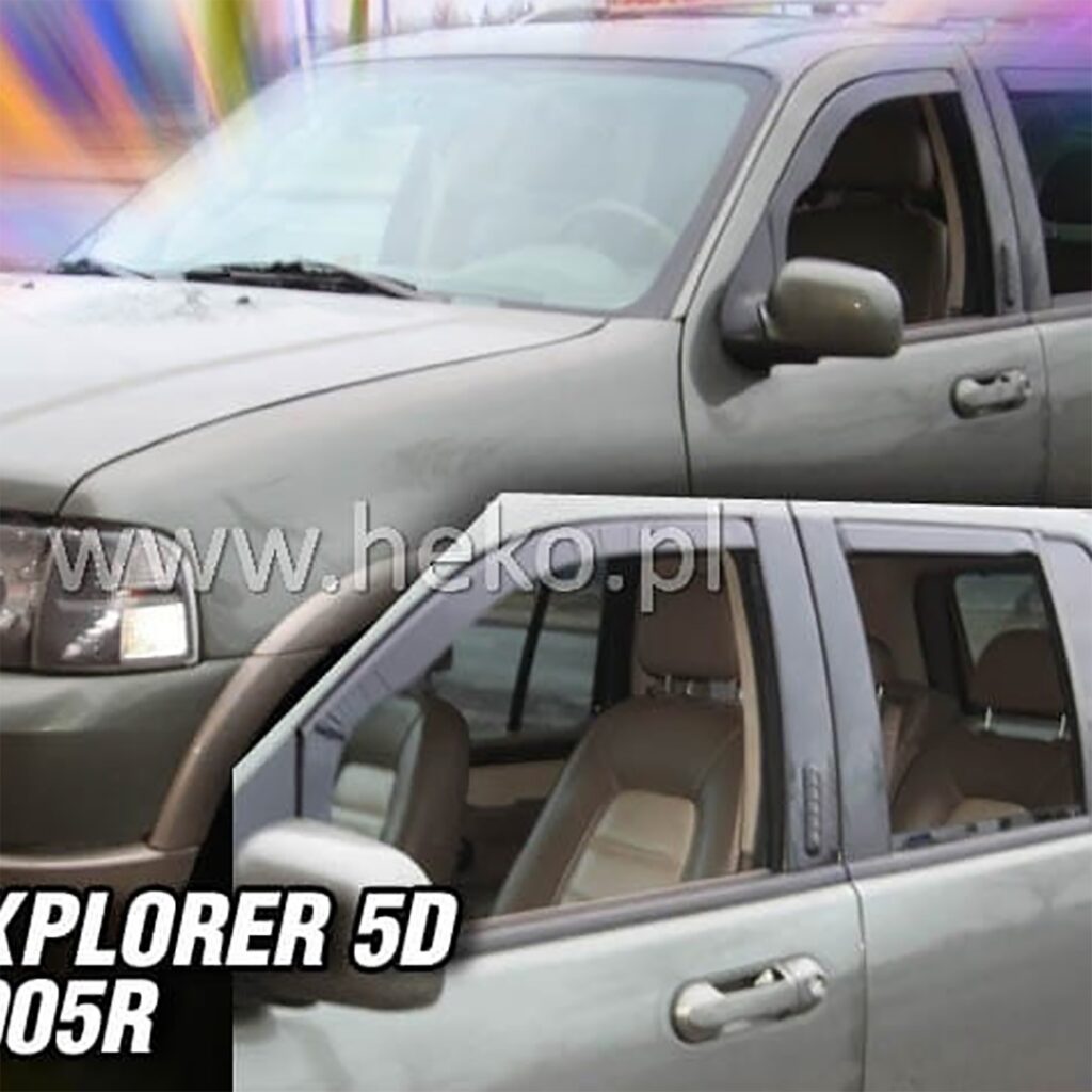 Εικόνα 1 από 5 — ΑΝΕΜΟΘΡΑΥΣΤΕΣ ΓΙΑ FORD EXPLORER 3 5D 2002-2005 ΖΕΥΓΑΡΙ ΑΠΟ ΕΥΚΑΜΠΤΟ ΦΙΜΕ ΠΛΑΣΤΙΚΟ HEKO – 2 ΤΕΜ.