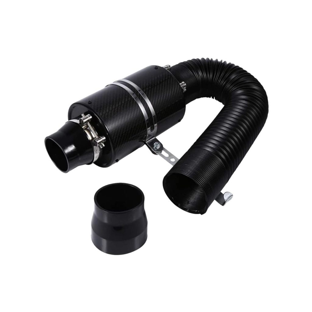 Εικόνα 1 από 2 — ΒΑΡΕΛΑΚΙ CARBON Φ63  24cm ΜΕ ΣΩΛΗΝΑ ΣΠΙΡΑΛ ΑΕΡΑ ΜΑΥΡΟ 27-95 cm SIMONI RACING – 1 TEM.
