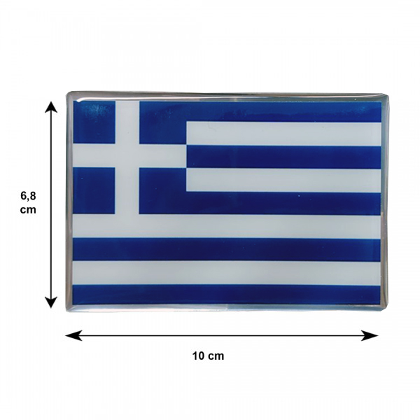 Εικόνα 2 από 3 — GREECE ΑΥΤΟΚΟΛΛΗΤΗ ΕΛΛΗΝΙΚΗ ΣΗΜΑΙΑ 10 X 6,8 cm ΜΠΛΕ/ΛΕΥΚΟ/ΧΡΩΜΙΟ ΜΕ ΕΠΙΚΑΛΥΨΗ ΣΜΑΛΤΟΥ- 1 ΤΕΜ.
