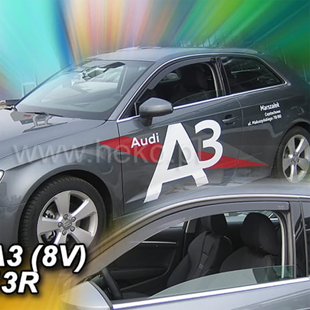 Εικόνα 1 από 5 — ΑΝΕΜΟΘΡΑΥΣΤΕΣ ΓΙΑ AUDI A3 / 8V SPORTBACK 5D 2013-2019 ΖΕΥΓΑΡΙ ΑΠΟ ΕΥΚΑΜΠΤΟ ΦΙΜΕ ΠΛΑΣΤΙΚΟ HEKO – 2 ΤΕΜ.