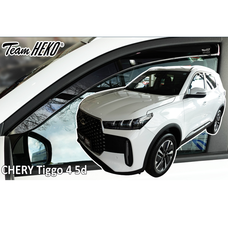 Εικόνα 1 από 5 — Heko – Ανεμοθραύστες για Chery Tiggo 4 2024 > 5πορτο / SUV Ζευγάρι Αυτοκινήτου Από Εύκαμπτο Φιμέ Πλαστικό – 2 τεμ. (ΑΝΕΜ.25412)