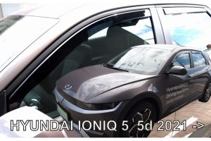 ΑΝΕΜΟΘΡΑΥΣΤΕΣ ΓΙΑ HYUNDAI IONIQ 5D 2021+ ΣΕΤ ΑΥΤΟΚΙΝΗΤΟΥ ΑΠΟ ΕΥΚΑΜΠΤΟ ΦΙΜΕ ΠΛΑΣΤΙΚΟ HEKO - 4 ΤΕΜ.