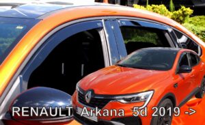 ΑΝΕΜΟΘΡΑΥΣΤΕΣ ΓΙΑ RENAULT ARKANA 5D 2019+ ΣΕΤ ΑΥΤΟΚΙΝΗΤΟΥ ΑΠΟ ΕΥΚΑΜΠΤΟ ΦΙΜΕ ΠΛΑΣΤΙΚΟ HEKO - 4 ΤΕΜ.