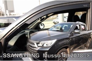 ΑΝΕΜΟΘΡΑΥΣΤΕΣ ΓΙΑ SSANGYONG MUSSO 4D 2018+ ΖΕΥΓΑΡΙ ΑΠΟ ΕΥΚΑΜΠΤΟ ΦΙΜΕ ΠΛΑΣΤΙΚΟ HEKO - 2 ΤΕΜ.