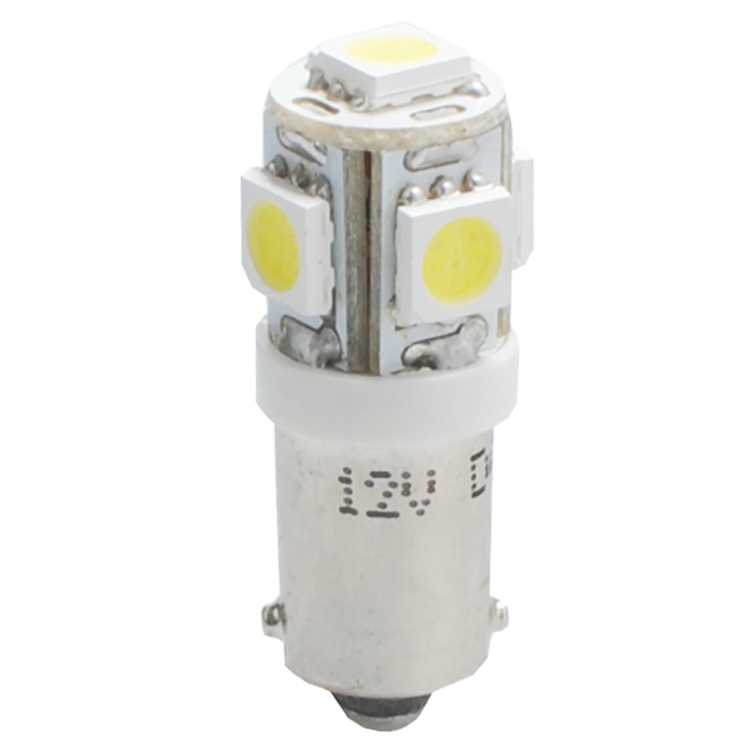 Εικόνα 1 από 2 — T4W 12V 1,2W BA9s (ΜΙΝΙΟΝ) LED 5xSMD5050 ΛΕΥΚΟ BLISTER 2ΤΕΜ. M-TECH
