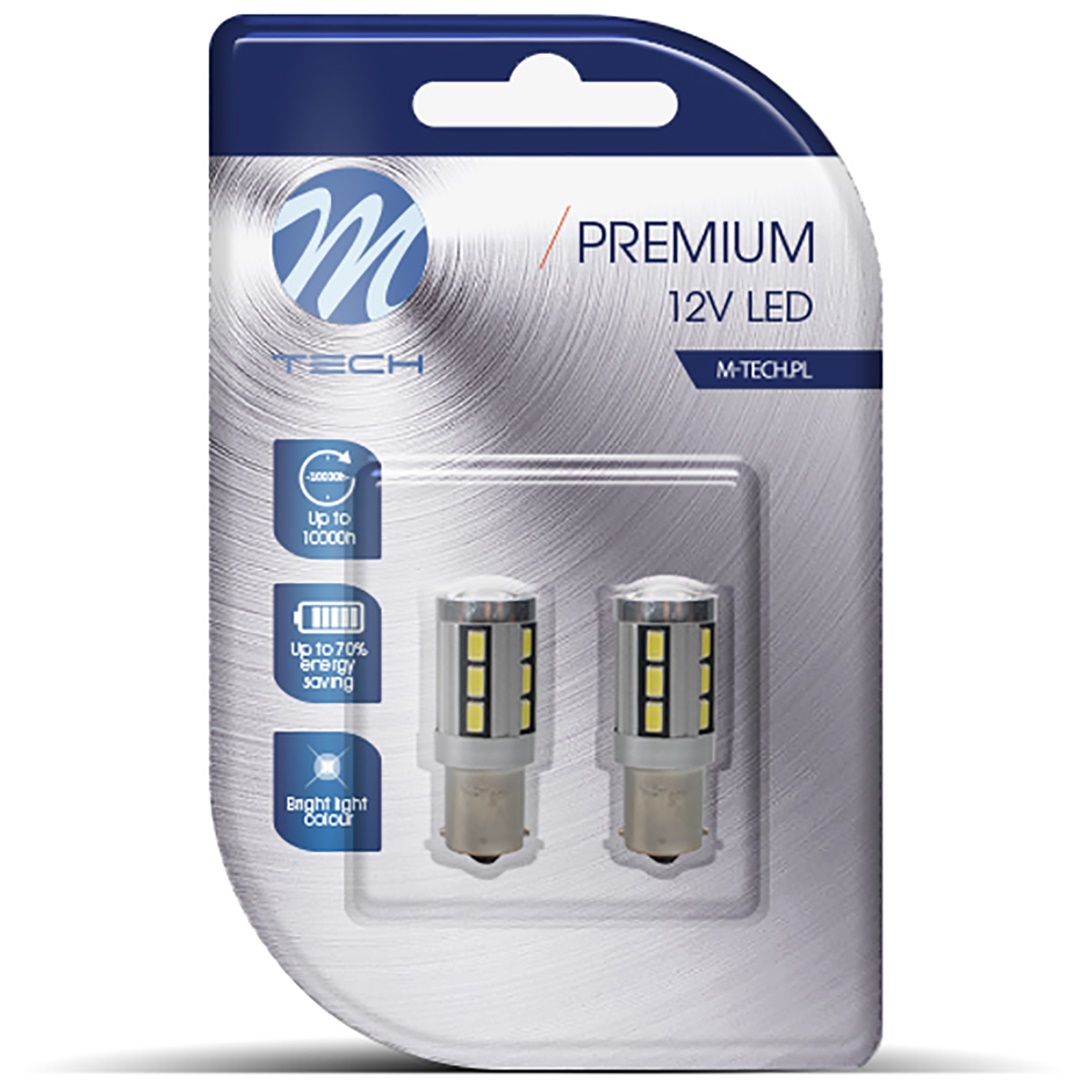 Εικόνα 3 από 3 — P21W 12V BA15s LED 18xSMD5730 PREMIUM ΛΕΥΚΟ (ΜΟΝΟΠΟΛΙΚΟ) BLISTER 2ΤΕΜ. M-TECH