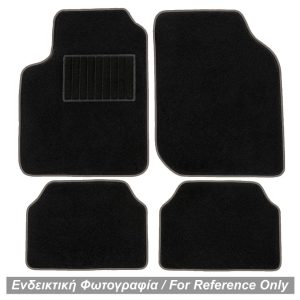 ΠΑΤΑΚΙΑ ΜΟΚΕΤΑ ΓΙΑ VOLVO S40 2004+ (ΜΑΥΡΟ ΜΕ ΓΚΡΙ ΡΕΛΙ) - 4 ΤΕΜ.