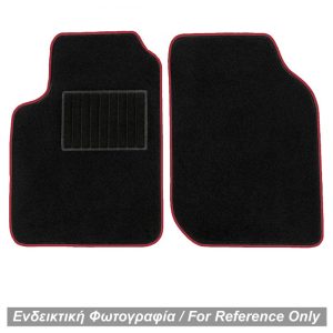 ΠΑΤΑΚΙΑ ΜΟΚΕΤΑ ΓΙΑ MERCEDES SMART 450 1998-2006 ΜΑΥΡΟ ΜΕ ΚΟΚΚΙΝΟ ΡΕΛΙ RACE AXION - 2 ΤΕΜ.