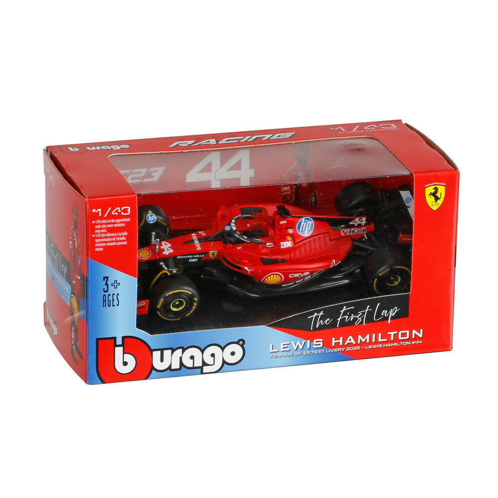 Εικόνα 2 από 3 — ΜΙΝΙΑΤΟΥΡΑ ΜΟΝΟΘΕΣΙΟ F1 FERRARI HAMILTON 1:43 BURAGO LAMPA 1ΤΕΜ.