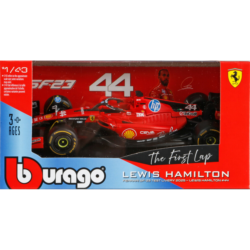 Εικόνα 3 από 3 — ΜΙΝΙΑΤΟΥΡΑ ΜΟΝΟΘΕΣΙΟ F1 FERRARI HAMILTON 1:43 BURAGO LAMPA 1ΤΕΜ.