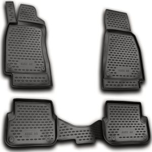 ΠΑΤΑΚΙΑ ΣΕ ΣΚΑΦΗ TPE ΛΑΣΤΙΧΟ ΓΙΑ AUDI A6 2006-2011 ΣΕ ΑΝΘΡΑΚΙ ΣΚΟΥΡΟ ΓΚΡΙ ΧΡΩΜΑ NOVLINE - 4 ΤΕΜ.