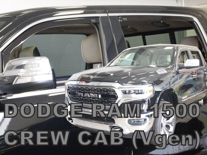 Εικόνα 1 από 6 — ΑΝΕΜΟΘΡΑΥΣΤΕΣ ΓΙΑ DODGE RAM 1500 CREW CAB (ΔΙΠΛΟΚΑΜΠΙΝΟ) 4D 2019+ ΣΕΤ ΑΥΤΟΚΙΝΗΤΟΥ ΑΠΟ ΕΥΚΑΜΠΤΟ ΦΙΜΕ ΠΛΑΣΤΙΚΟ HEKO – 4 ΤΕΜ.
