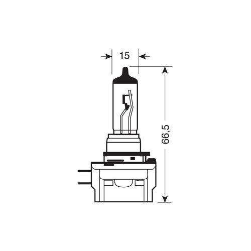 Εικόνα 4 από 4 — H11B  Blu-Xe Λάμπα Αλογόνου 12V – 55W – PGJY19-2 – 2 τεμ. – κουτί