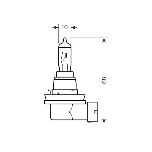 Εικόνα 2 από 4 — H16 12V 19W PGJ19-3 XENON ICE 5.000K 2ΤΕΜ.