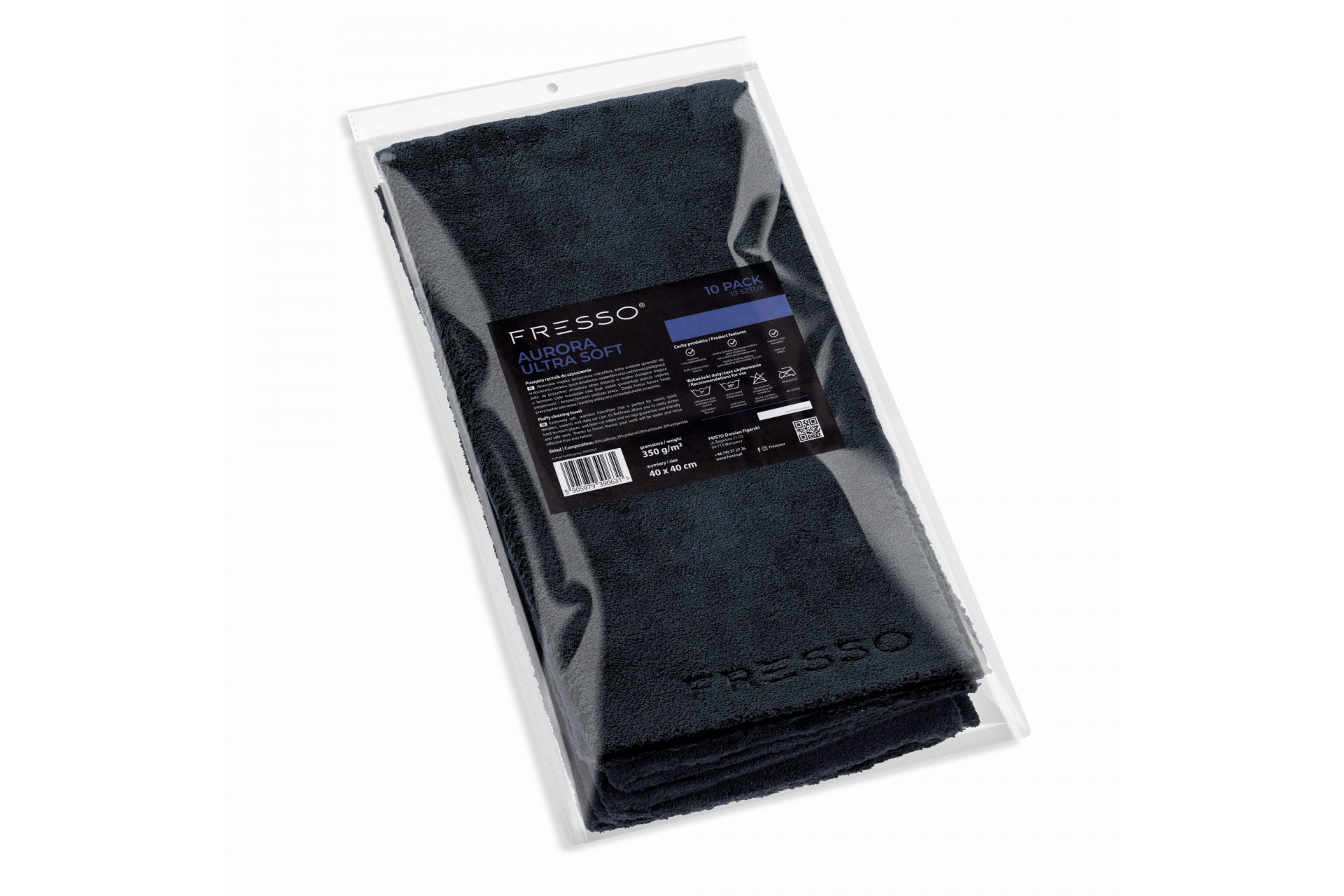 Εικόνα 1 από 1 — Fresso – Πετσέτες Μικροΐνας Aurora Ultra Soft 40 x 40 cm 350 g/m² με Μακριά Ίνα και Άκρες Κοπής Laser – Σετ 10 Τεμ. (390631/FRE)