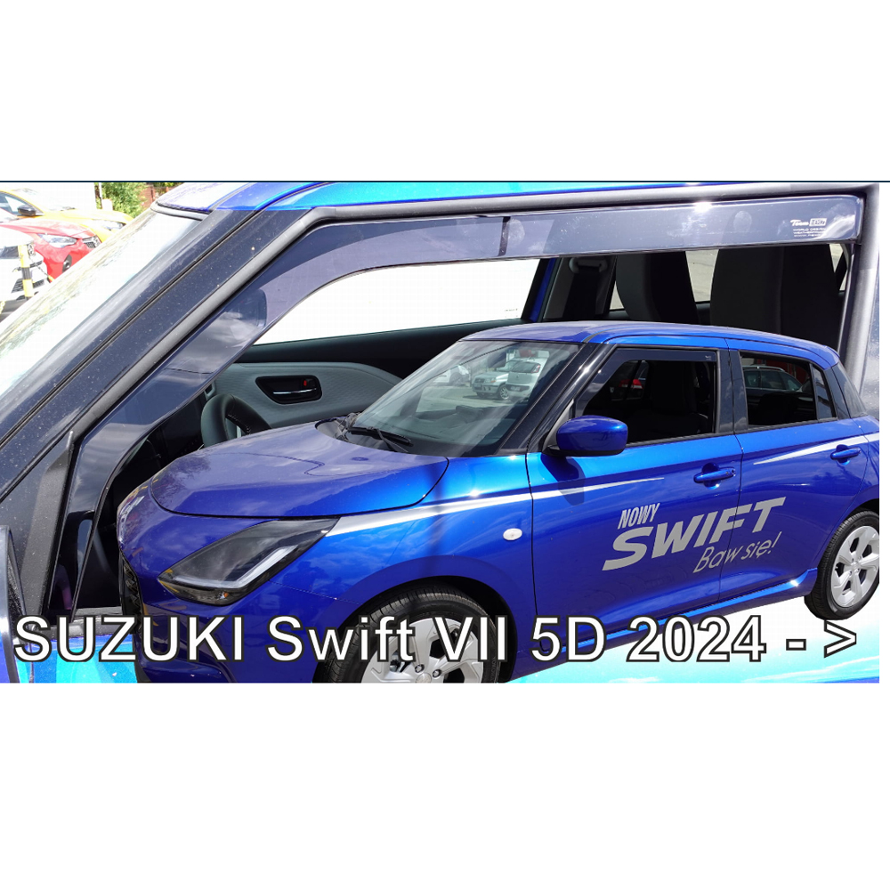 Εικόνα 1 από 5 — ΑΝΕΜΟΘΡΑΥΣΤΕΣ ΓΙΑ SUZUKI SWIFT 5D 2024+ ΖΕΥΓΑΡΙ ΑΠΟ ΕΥΚΑΜΠΤΟ ΦΙΜΕ ΠΛΑΣΤΙΚΟ HEKO – 2 ΤΕΜ.