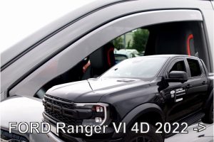 ΑΝΕΜΟΘΡΑΥΣΤΕΣ ΓΙΑ FORD RANGER 4D 2022+ /RAPTOR 2022+ ΖΕΥΓΑΡΙ ΑΠΟ ΕΥΚΑΜΠΤΟ ΦΙΜΕ ΠΛΑΣΤΙΚΟ HEKO - 2 ΤΕΜ.