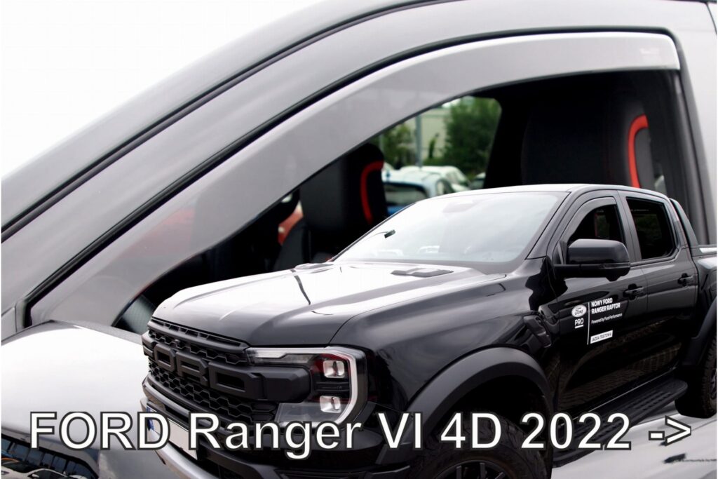 Εικόνα 1 από 5 — ΑΝΕΜΟΘΡΑΥΣΤΕΣ ΓΙΑ FORD RANGER 4D 2022+ /RAPTOR 2022+  ΖΕΥΓΑΡΙ ΑΠΟ ΕΥΚΑΜΠΤΟ ΦΙΜΕ ΠΛΑΣΤΙΚΟ HEKO – 2 ΤΕΜ.