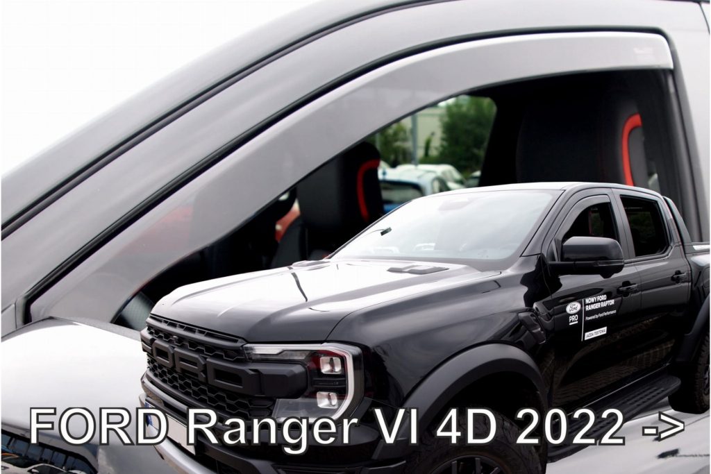 Εικόνα 1 από 6 — ΑΝΕΜΟΘΡΑΥΣΤΕΣ ΓΙΑ FORD RANGER 4D 2022+ /RAPTOR 2022+  ΣΕΤ ΑΥΤΟΚΙΝΗΤΟΥ ΑΠΟ ΕΥΚΑΜΠΤΟ ΦΙΜΕ ΠΛΑΣΤΙΚΟ HEKO – 4 ΤΕΜ.