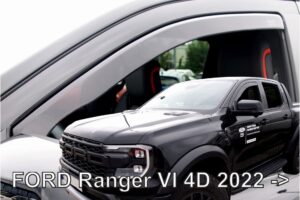 ΑΝΕΜΟΘΡΑΥΣΤΕΣ ΓΙΑ FORD RANGER 4D 2022+ /RAPTOR 2022+ ΖΕΥΓΑΡΙ ΑΠΟ ΕΥΚΑΜΠΤΟ ΦΙΜΕ ΠΛΑΣΤΙΚΟ HEKO - 2 ΤΕΜ.