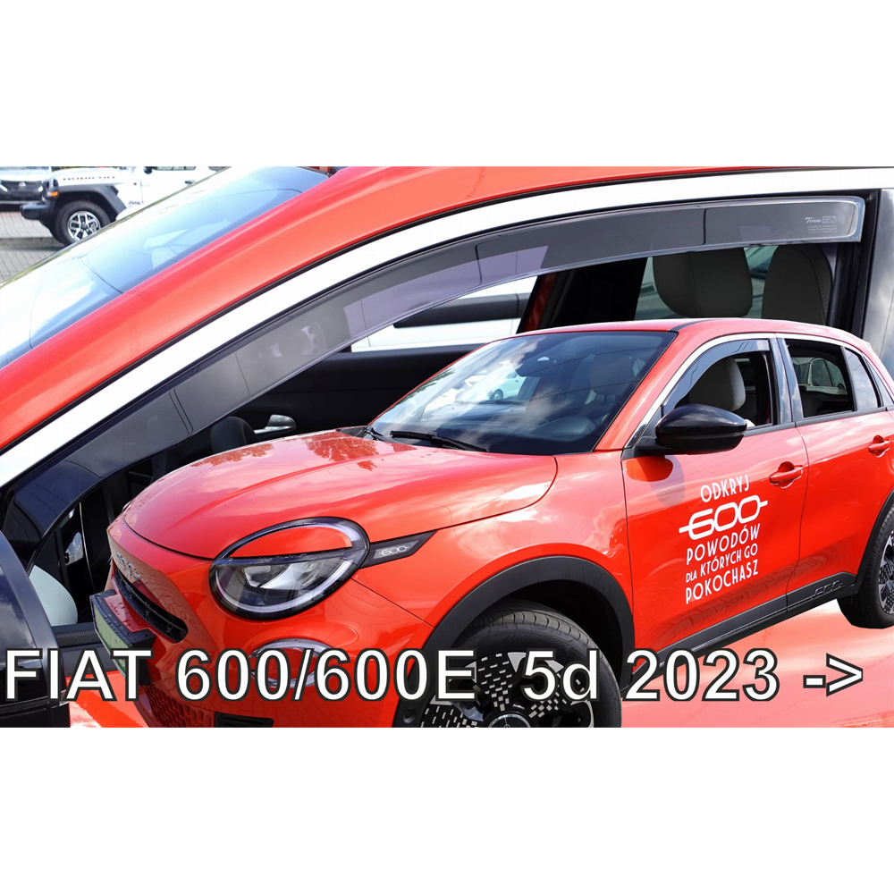 Εικόνα 1 από 5 — ΑΝΕΜΟΘΡΑΥΣΤΕΣ ΓΙΑ FIAT 600/600E 5D 2023+ ΣΕΤ ΑΥΤΟΚΙΝΗΤΟΥ ΑΠΟ ΕΥΚΑΜΠΤΟ ΦΙΜΕ ΠΛΑΣΤΙΚΟ HEKO – 4 ΤΕΜ.